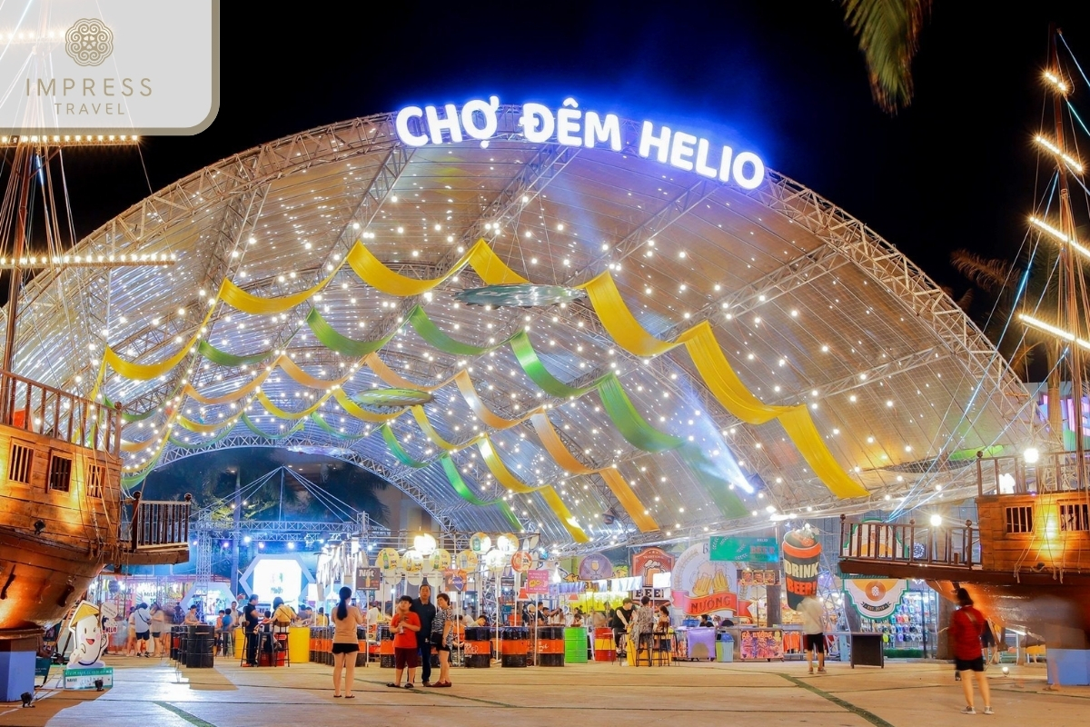 Helio Night Market in Dragon Bridge in Danang