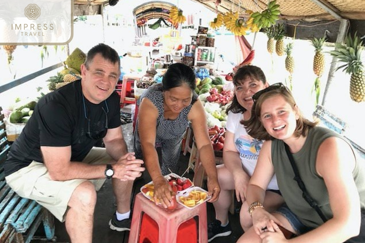 Enjoy fruit at the floating market in 2-Day from Ben Tre to Cai Be and Can Tho 