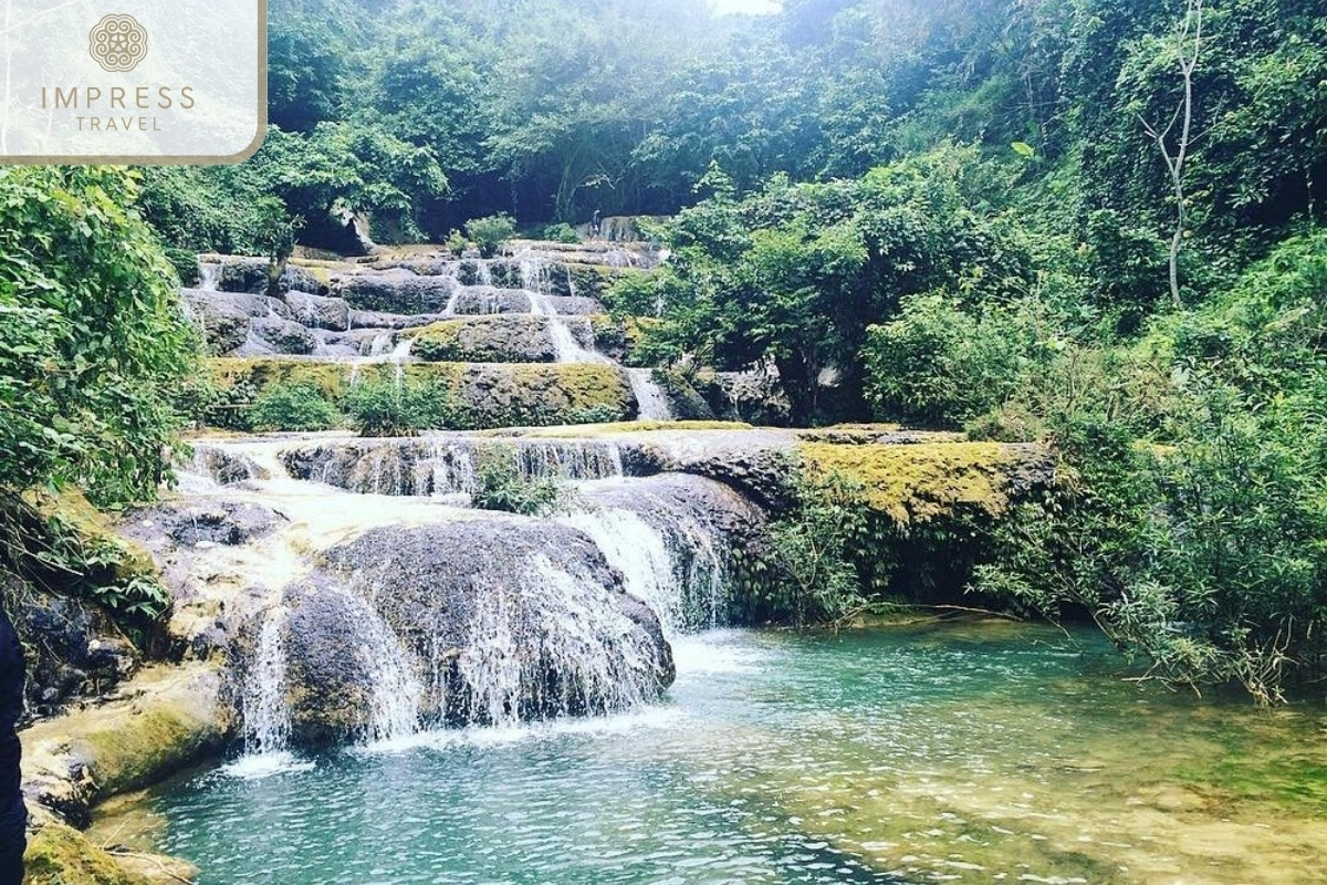 Hieu Waterfall in Adventure Tour and Swimming at Thac Hieu