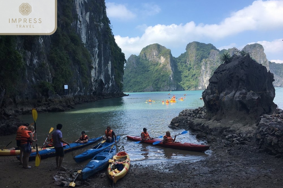 Kayaking on Ha Long Bay