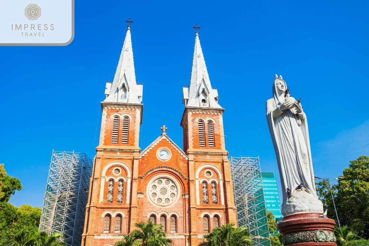 Dame Cathedral in Ho Chi Minh Skydeck Tour at Bitexco Tower