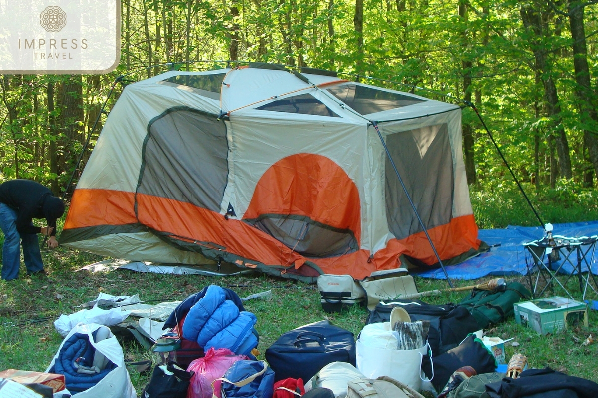 Setting Up the Camp in Picnic Journey to Khe Ram