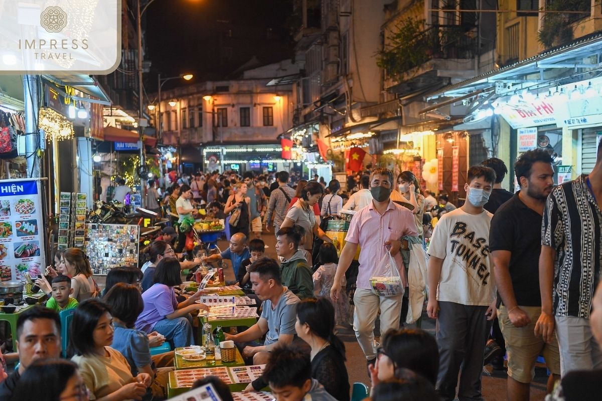 Ta Hien Street in Street Food with a Culinary Tour of Hanoi