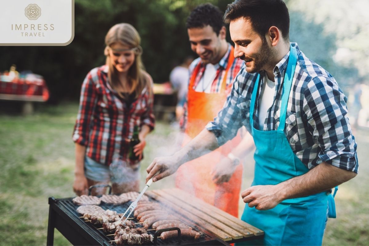 BBQ Dinner in Camp Amidst Stunning Nature at Van Village