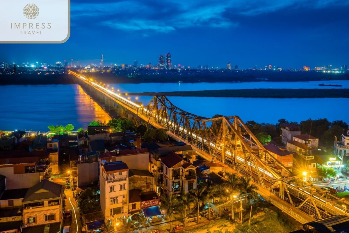 Long Bien Bridge in Hanoi Motorbike Tour