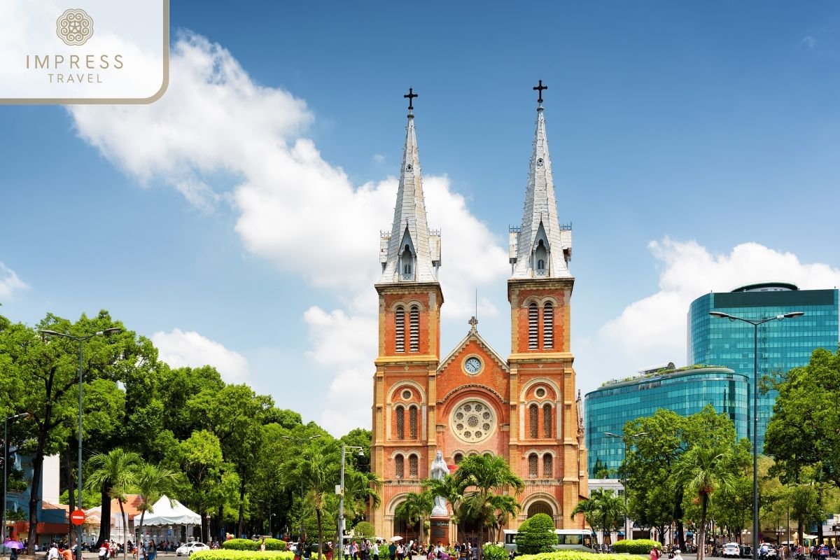 Notre-Dame Cathedral in Ho Chi Minh City Book Street