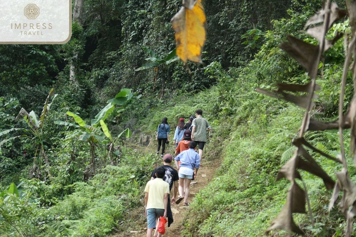 Road to Bat cave on Pu Luong Trekking