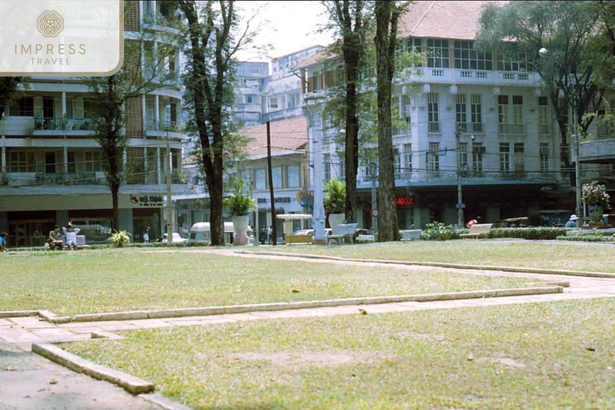 Evolution Over Time in Chi Lang Park on Ho Chi Minh City walking tours 