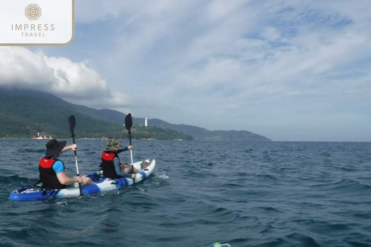 Kayaking on the beach in Ba Da Beach in Danang Tours