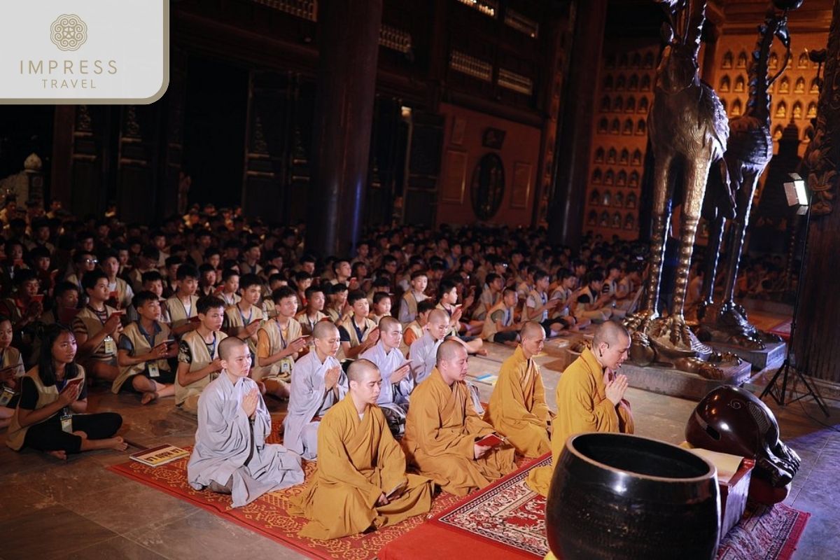 Buddhist activities at Bai Dinh Pagoda