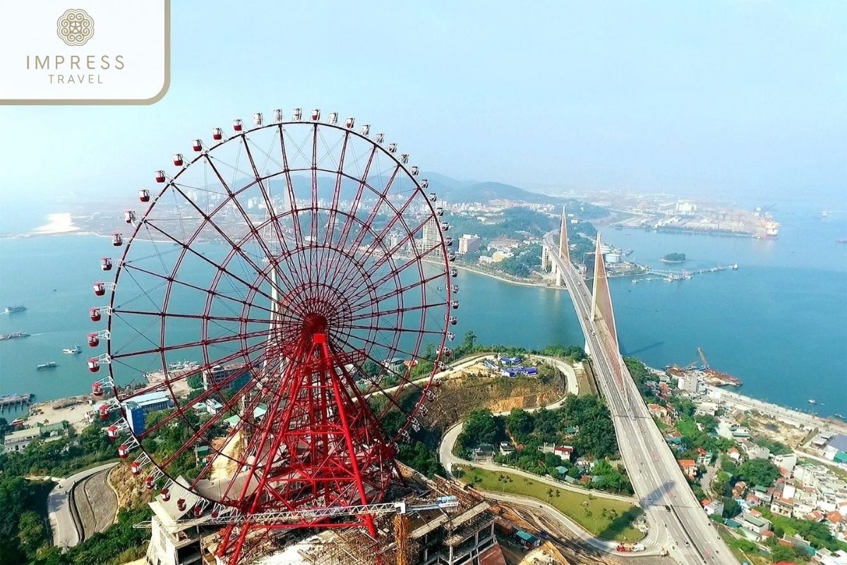 Sun Wheel in family vacation at Sunworld Park Halong