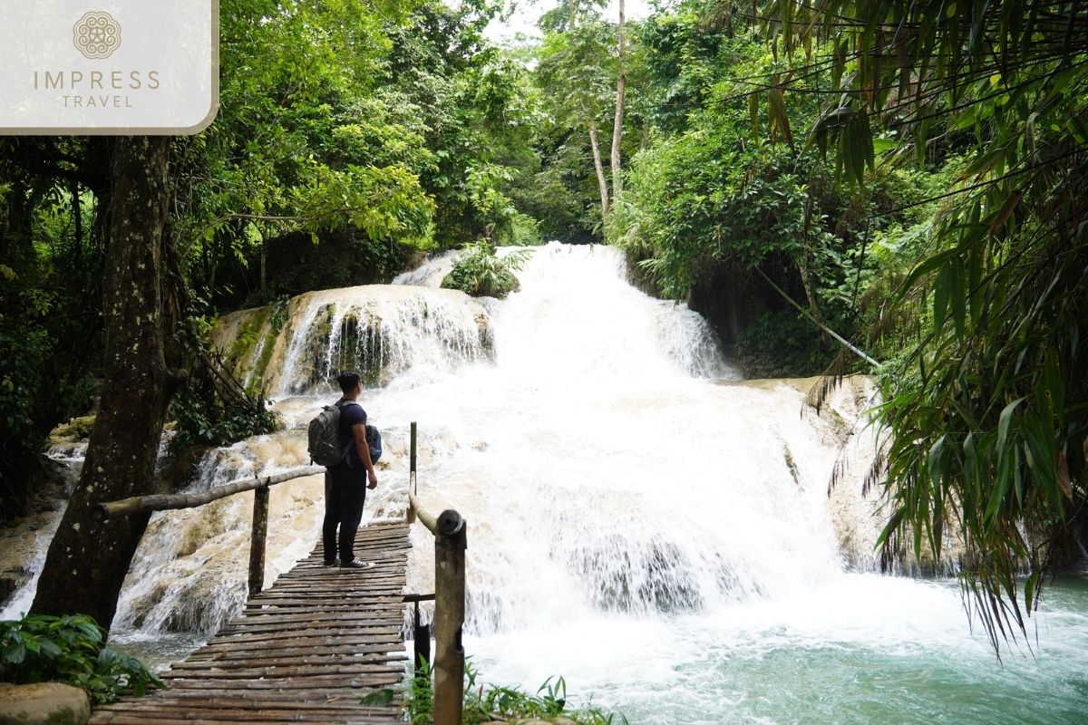 Hieu Waterfall in Pu Luong Eco Tours