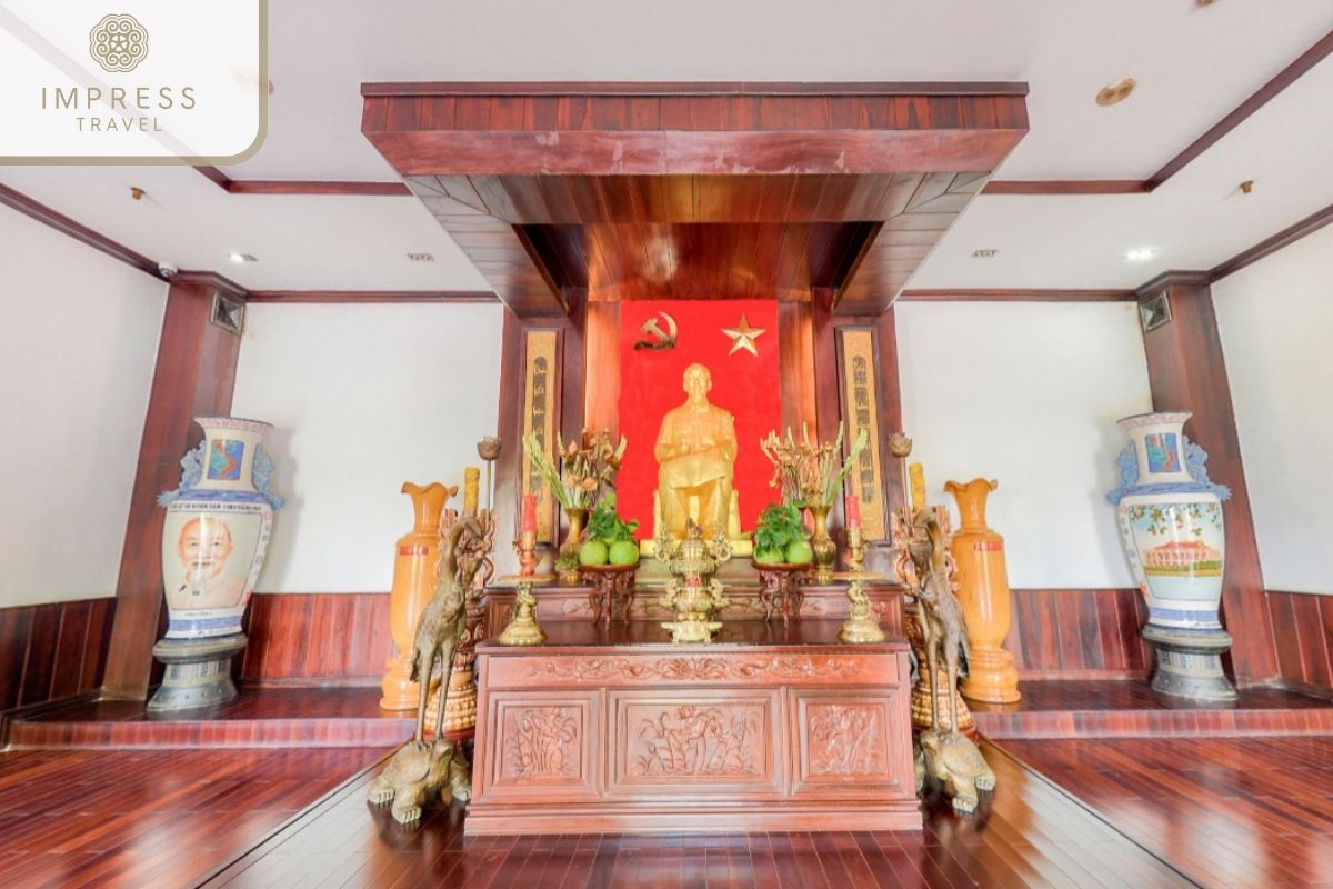 Inside the museum in historical or cultural study tours of Saigon