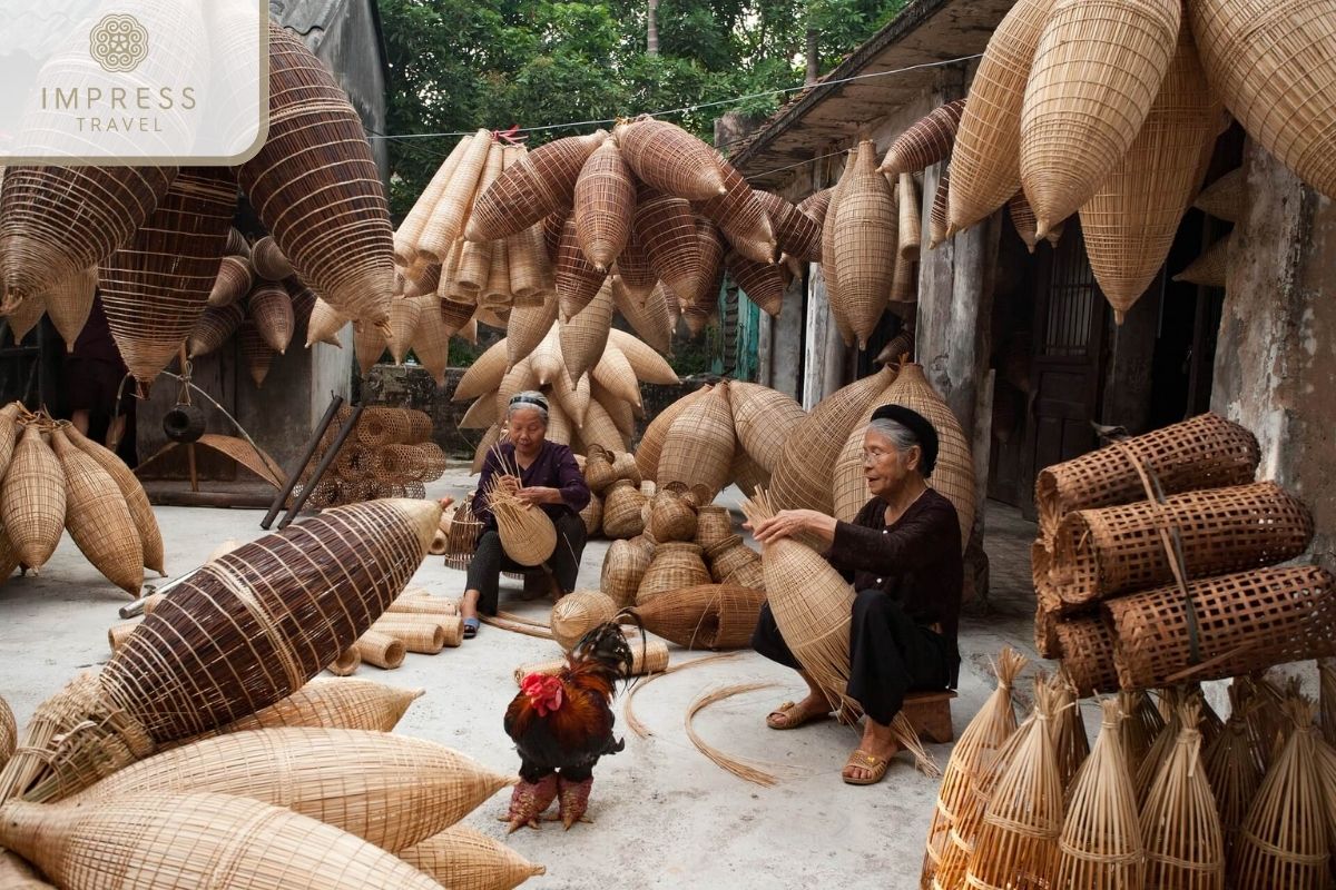 Handmade bamboo weaving