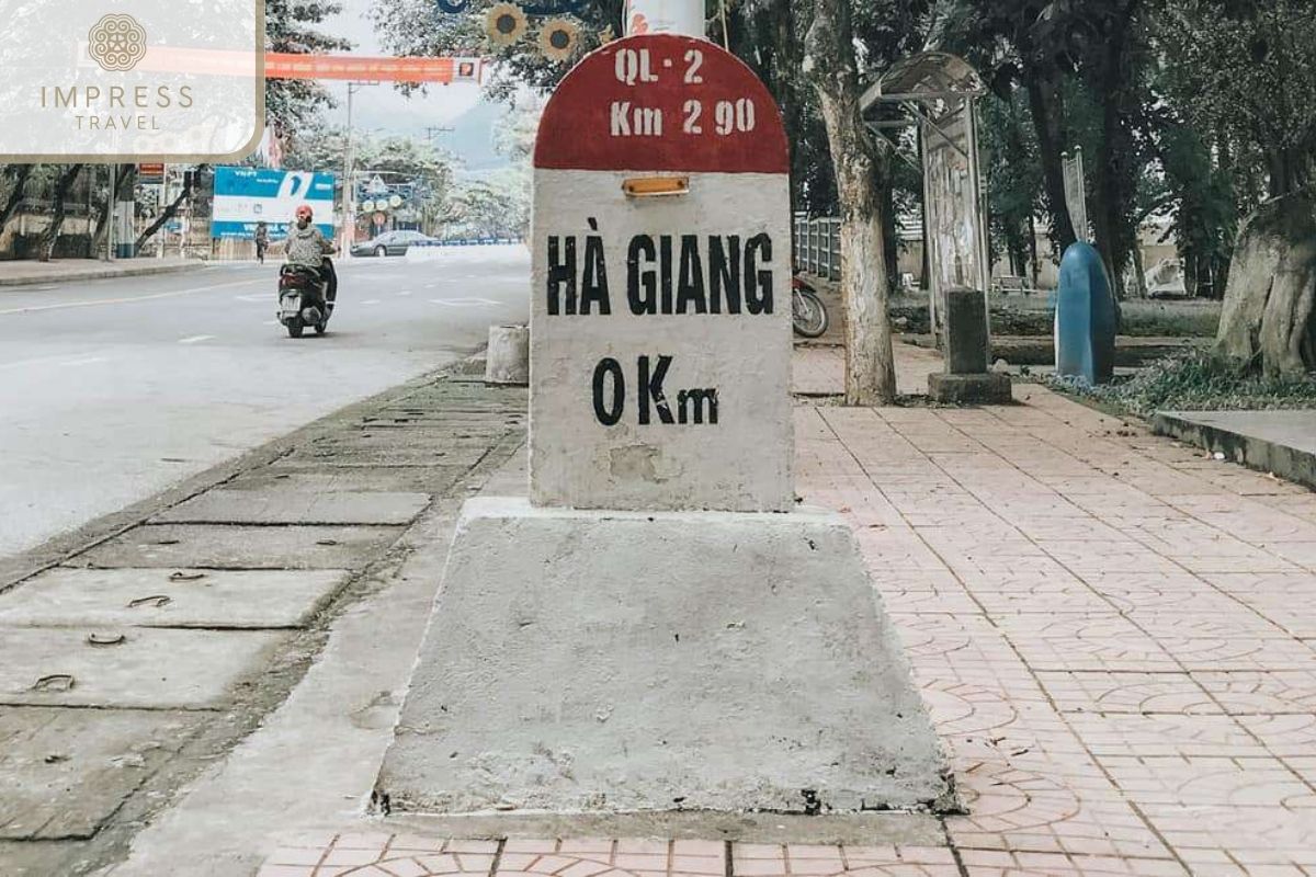 Km No. 0 in Ha Giang Adventure Loop Tour