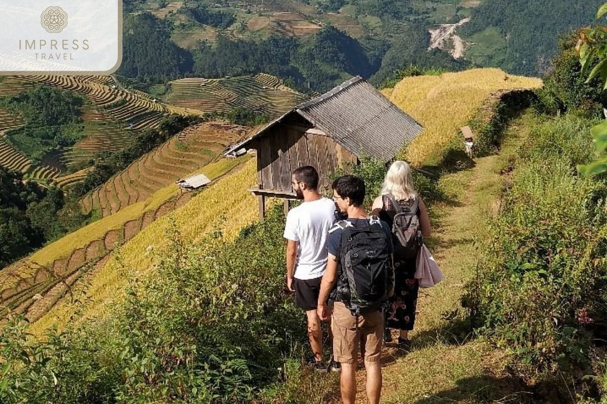 Trekking to see terraced fields