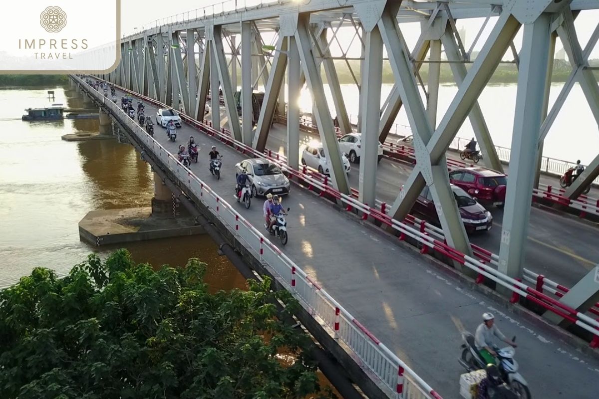 Chuong Duong Bridge in Hanoi Motorbike Tour