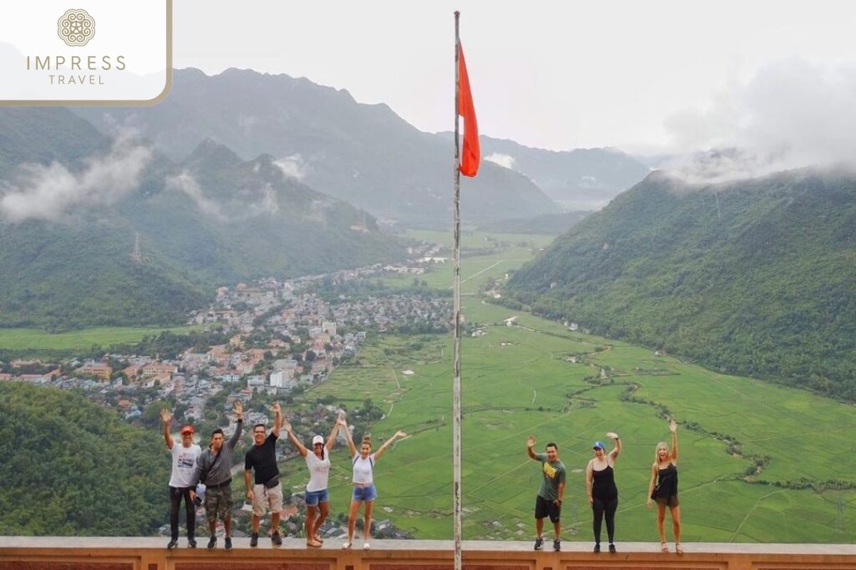 Mai Chau Flag Tower in hiking Mai Chau Authentic tours