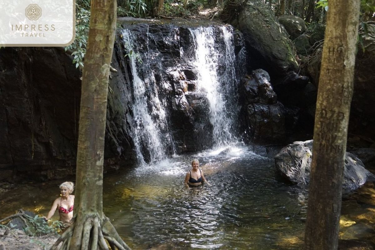 Swimming and Relaxing in Freshwater Pools in Phu Quoc Island Outdoor Tours