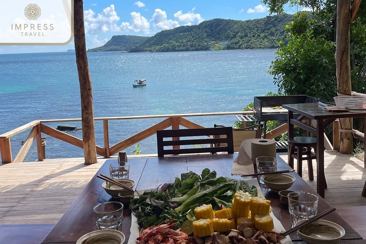 Enjoy lunch overlooking the ocean