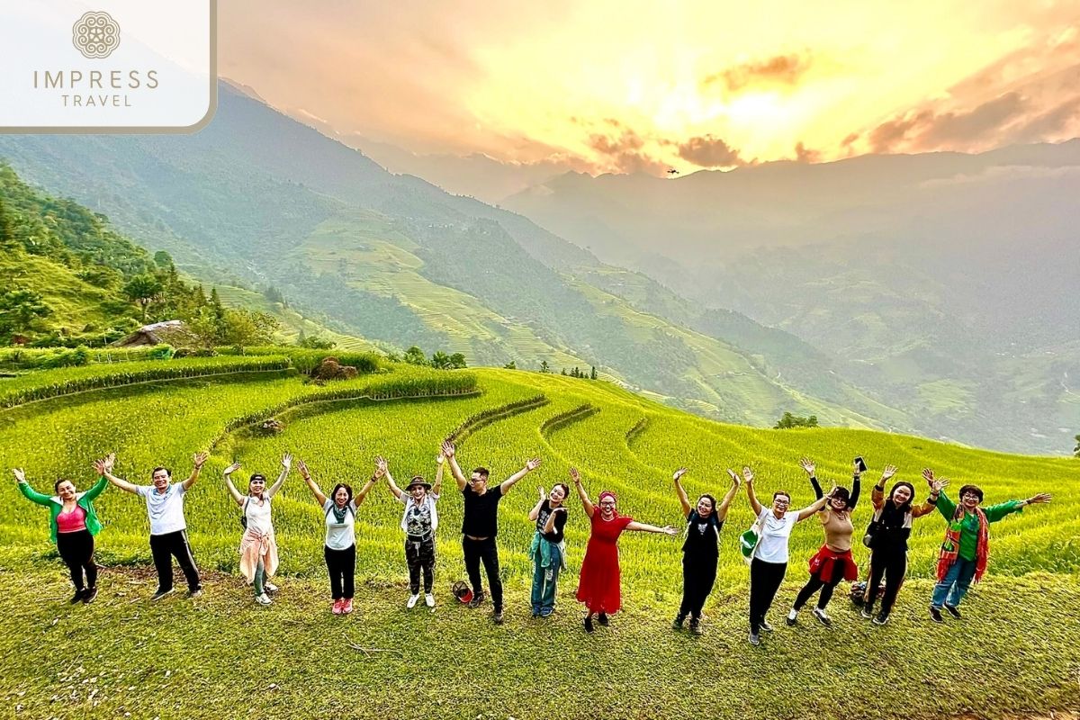 Admiring the terraced fields in Photography Tour at Na Thac