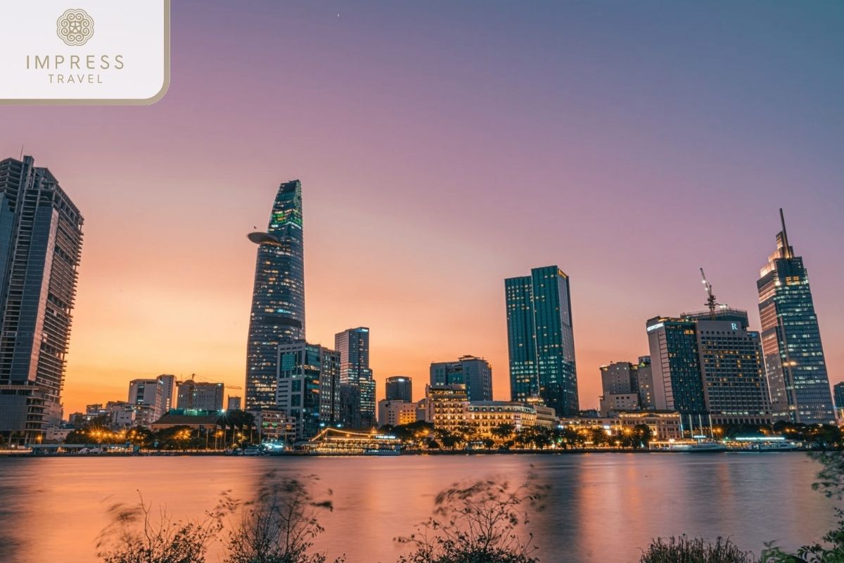 Saigon River Embankment at Night