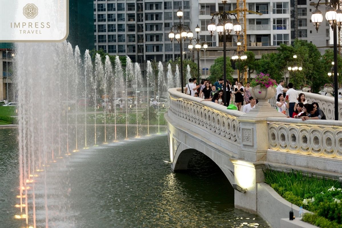 Visit the fountain in Saigon Riverside Park