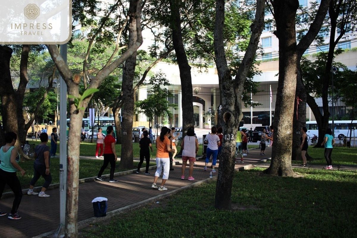 Morning exercise in Ho Chi Minh Picnic Tours