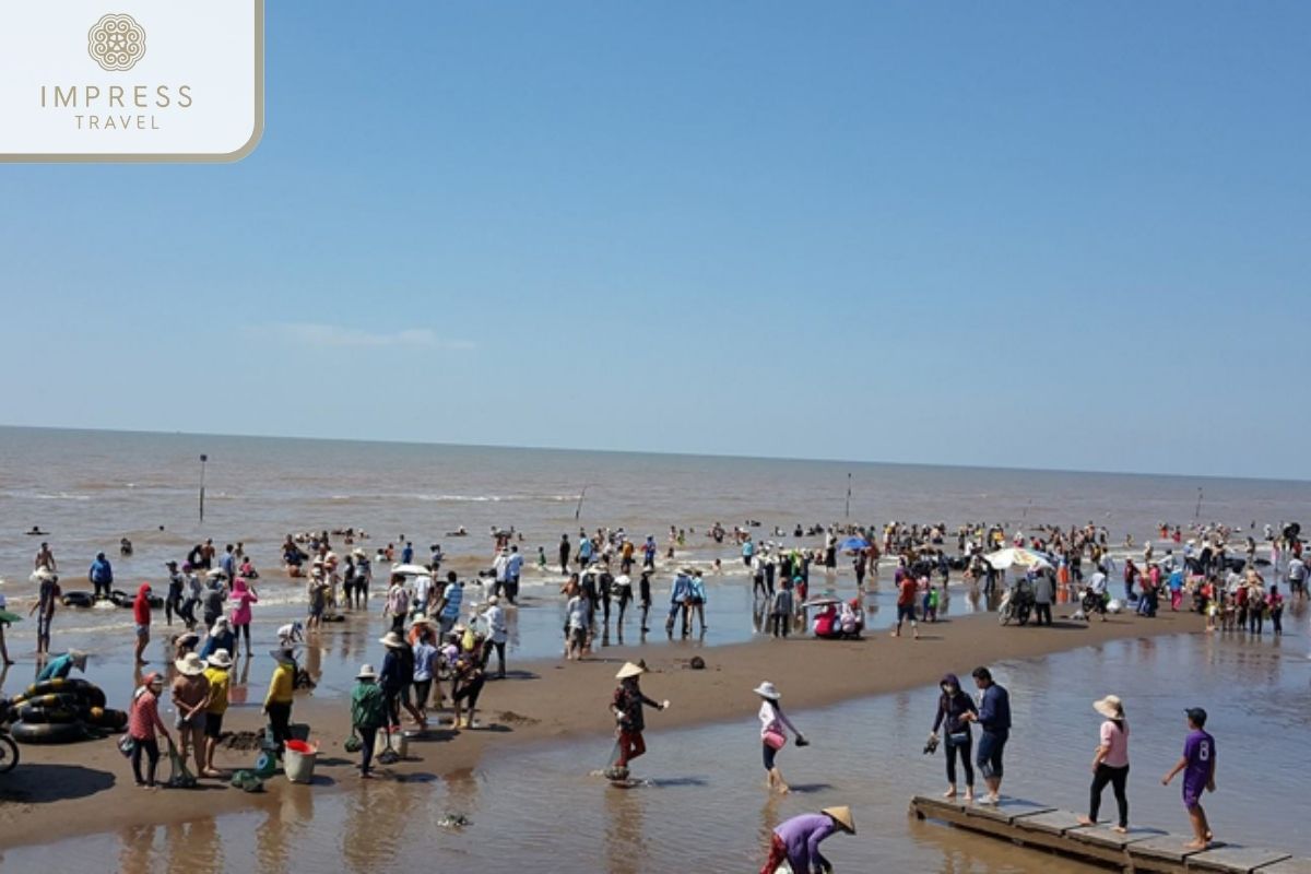 Thanh Phong Beach in Eco Tourism in Ben Tre, Mekong