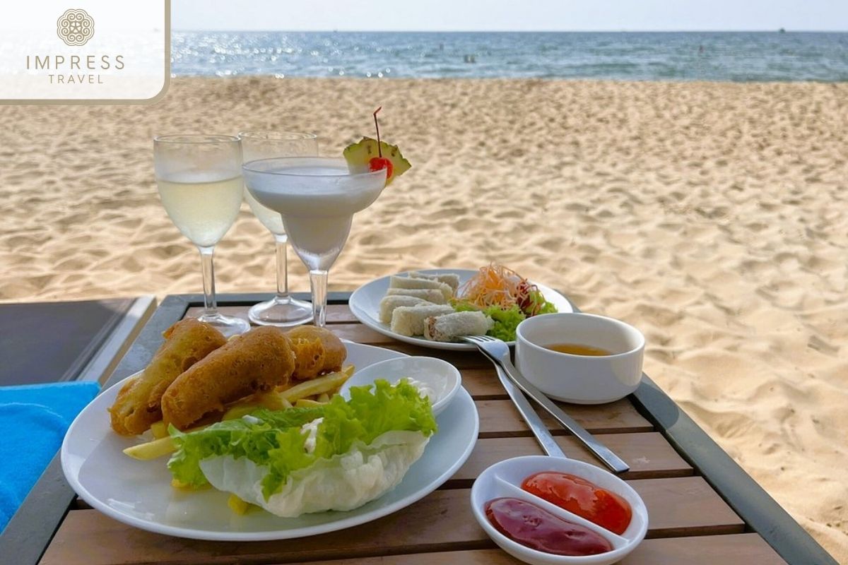 Enjoy your meal on the beach