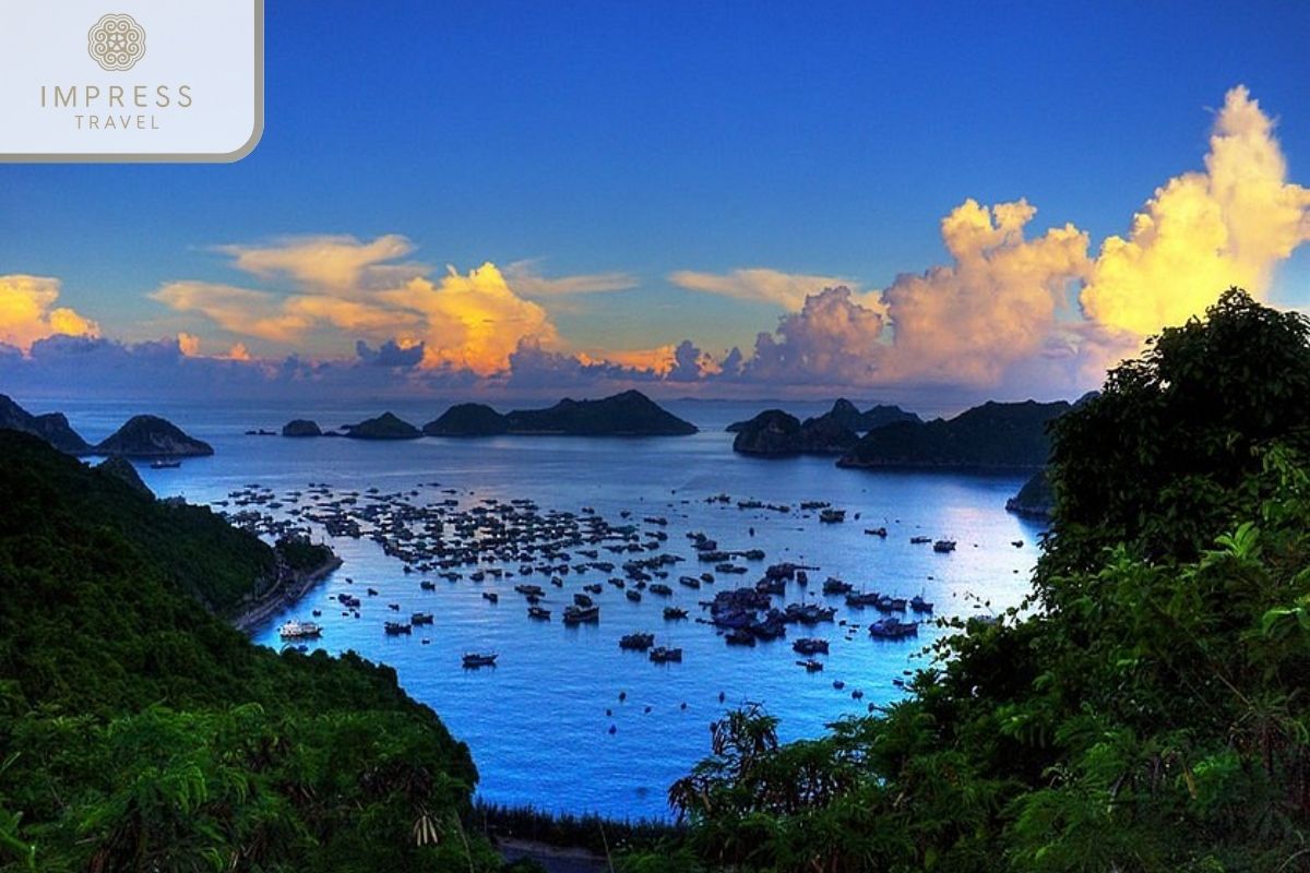 Watch the sunset in Tuan Chau Bay View Beach