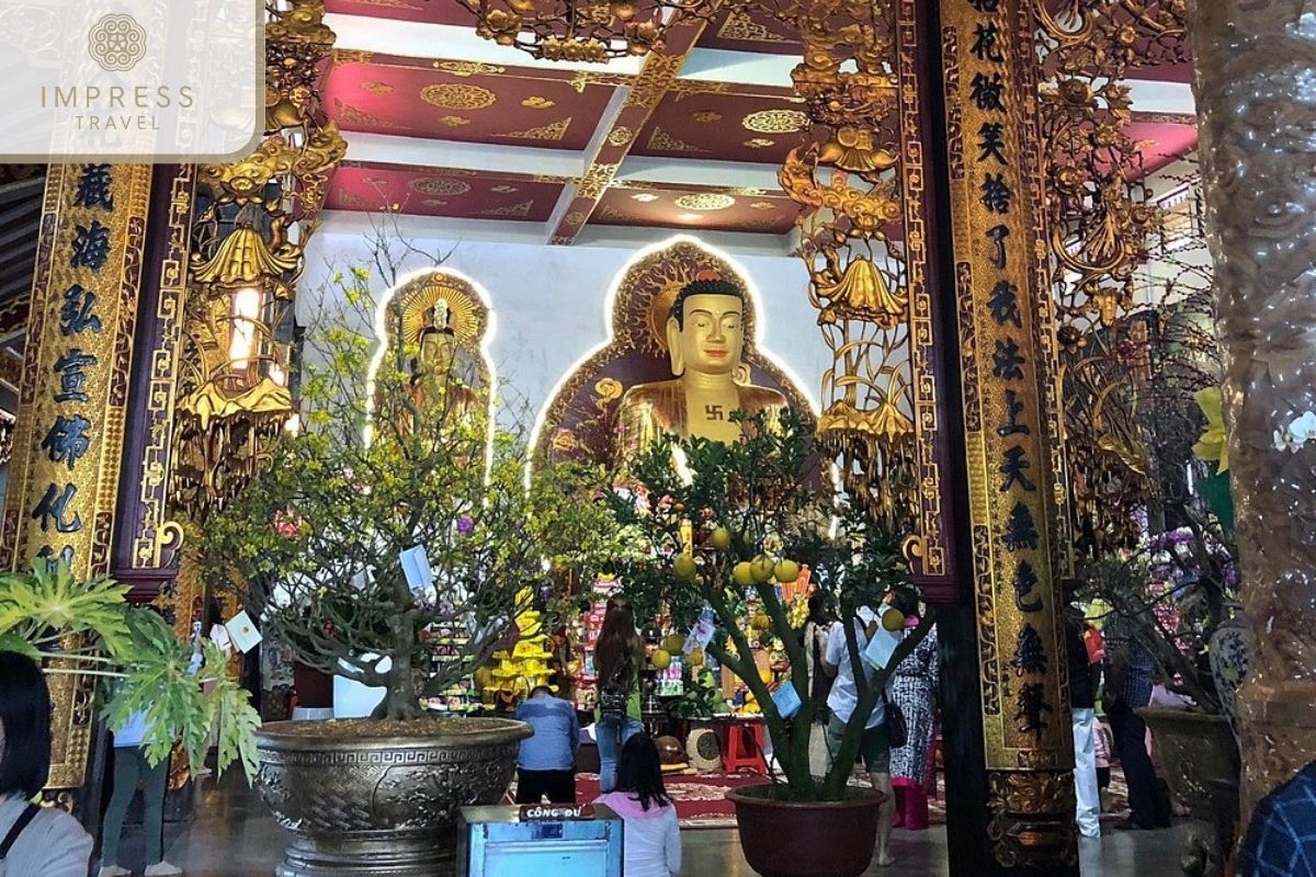 Inside the temple