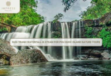 Suoi Tranh Waterfall is steam for Phu Quoc Island Nature tours