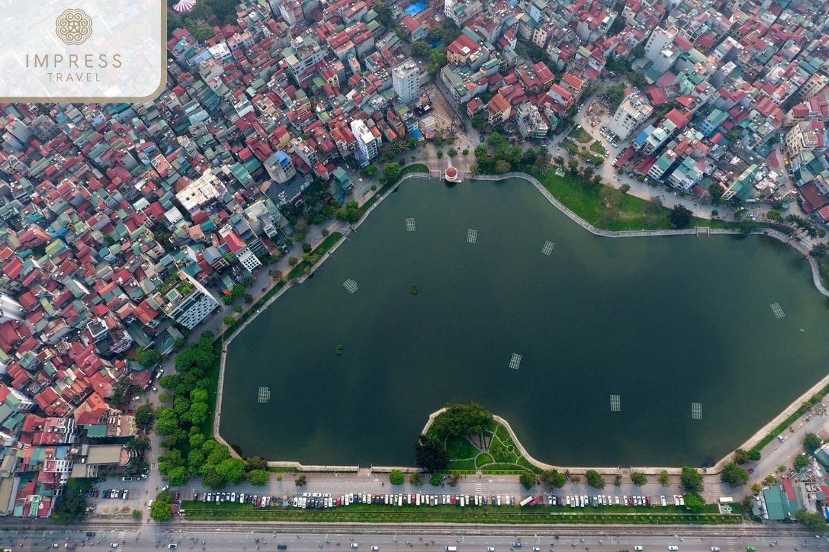 Panorama of Ba Mau Lake in Hanoi Morning Walking Tours