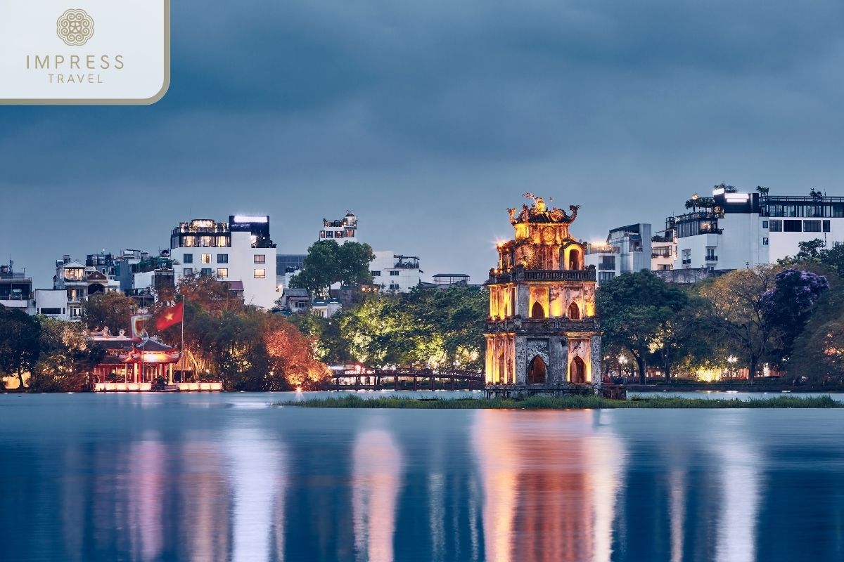 Hoan Kiem Lake in Hanoi Cafe Tours 