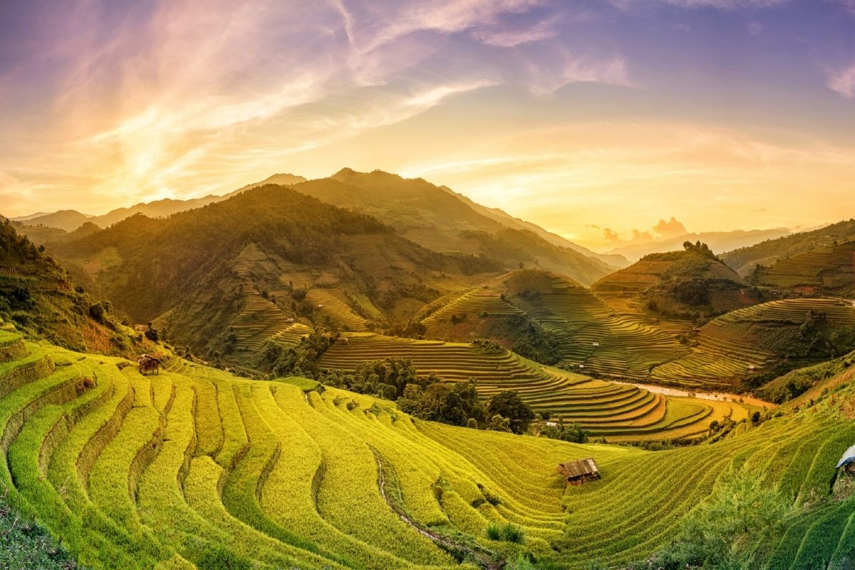 In the heart of Mu Cang Chai, a little-known but famous beauty, with its breathtaking paddy field