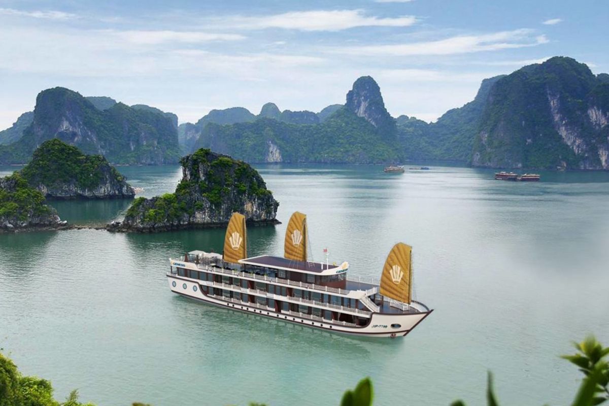 Beautiful and tranquil Halong Bay is a UNESCO World Heritage site