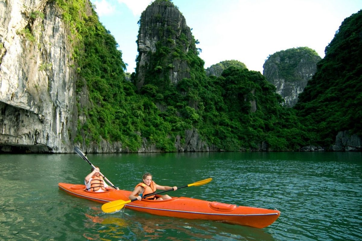Kayaking at Luon Cave with Day Cruises & Tours of Halong from Hanoi