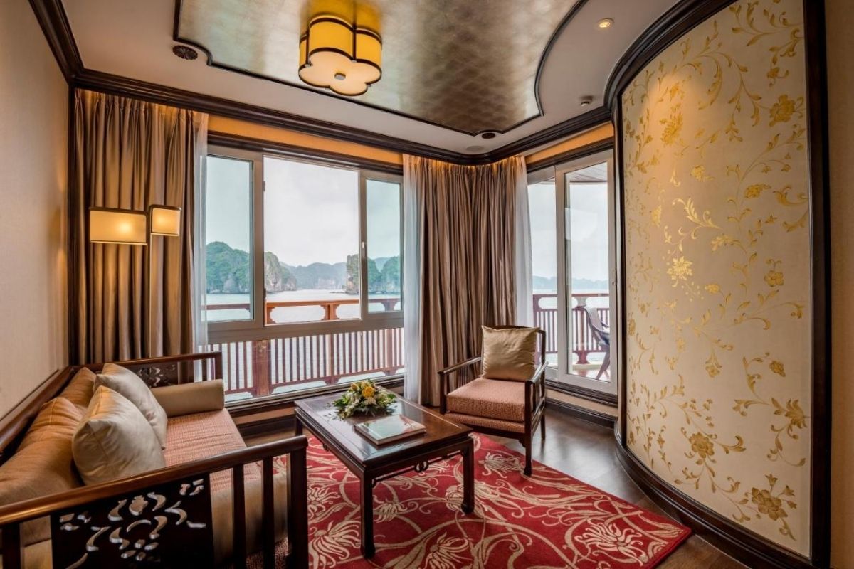 Experience timeless beauty and refined luxury with Halong Tours Stay at Heritage Line Ylang Cruise