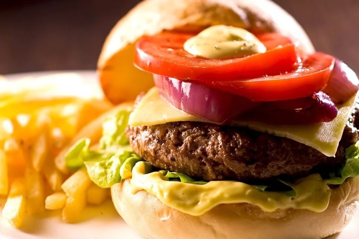 Beef Cheeseburger with Fries