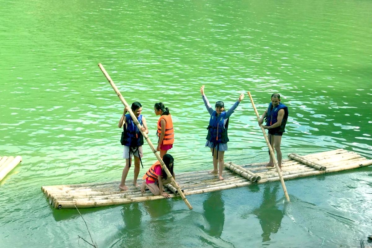 Cham Stream and Bamboo Rafting 