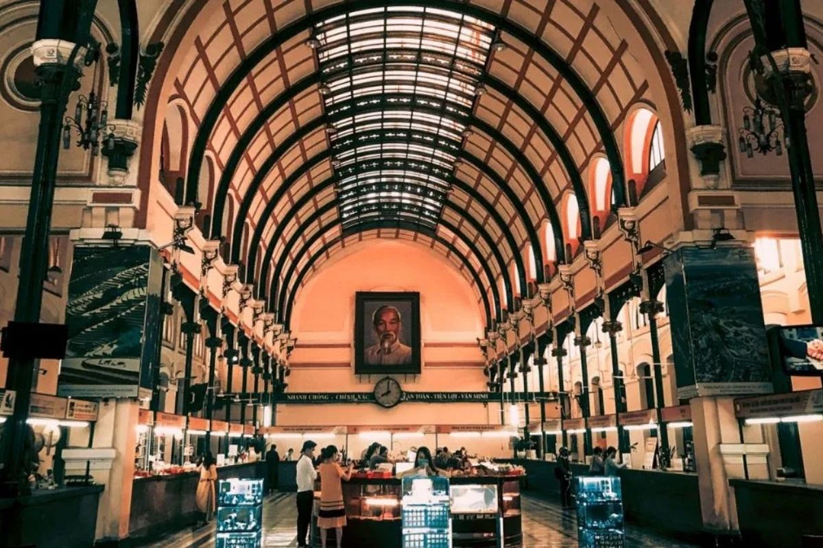 Inside the Saigon Central Post Office