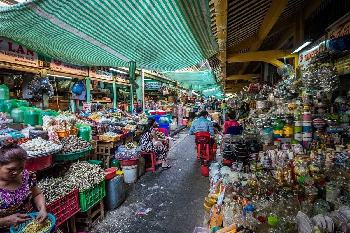 Explore the vibrant street markets Ho Chi Minh with Binh Tay Market 