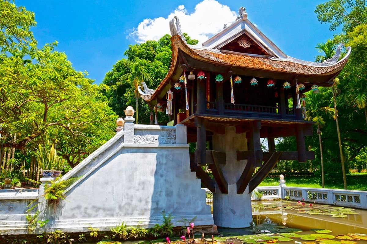One Pillar Pagoda of temple Vietnam
