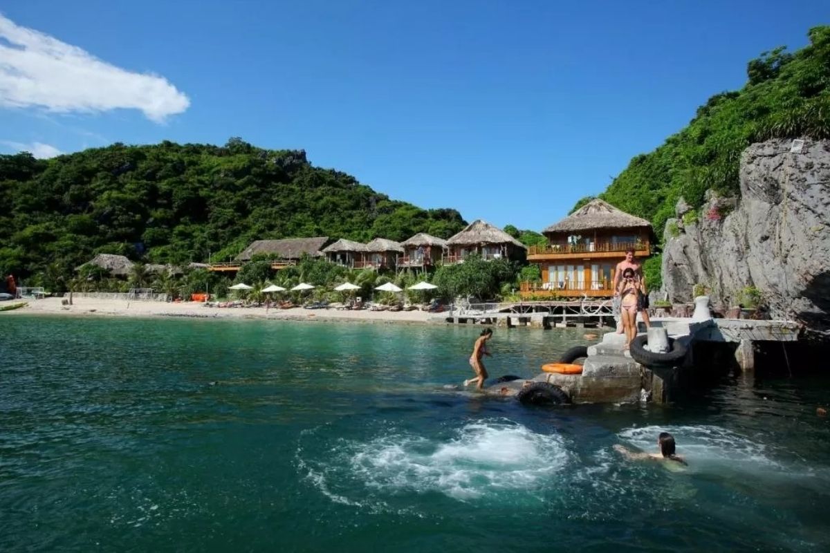 Cat Ba Island with top beaches near Hanoi Vietnam