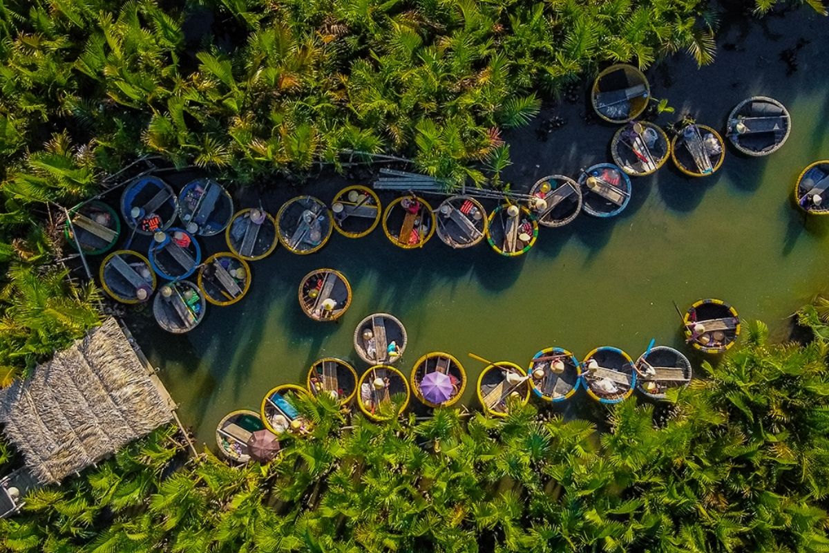 Discover the iconic Basket Boat Vietnam with Bay Mau Coconut Forest 