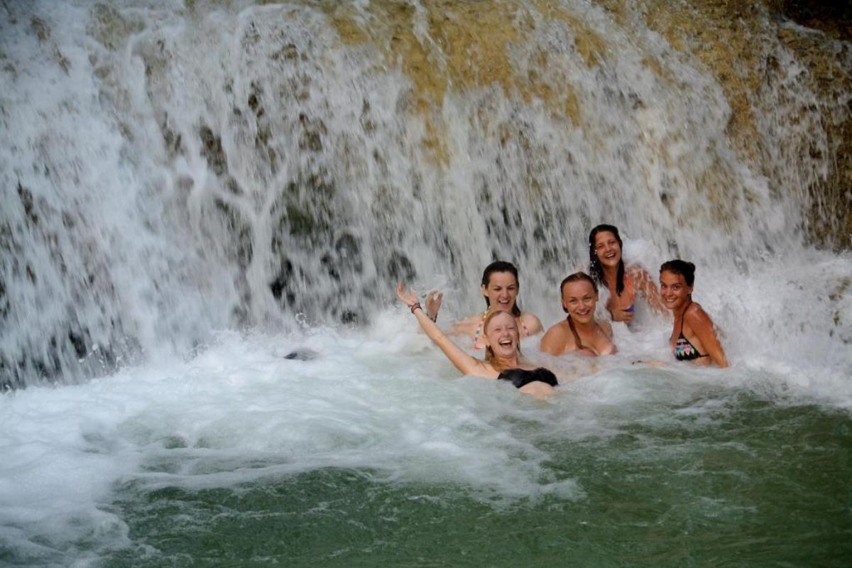 Swimming at Thac Hieu