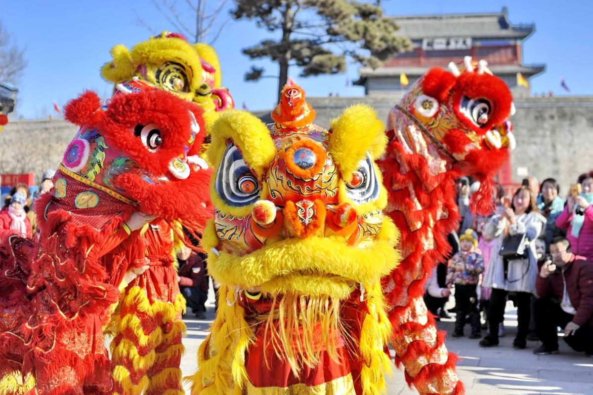 Lion Dances Throughout Tet.