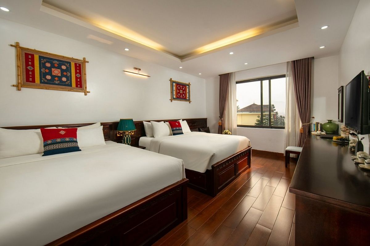 Family Room with Lake View at Sapa Mountain Queen House 