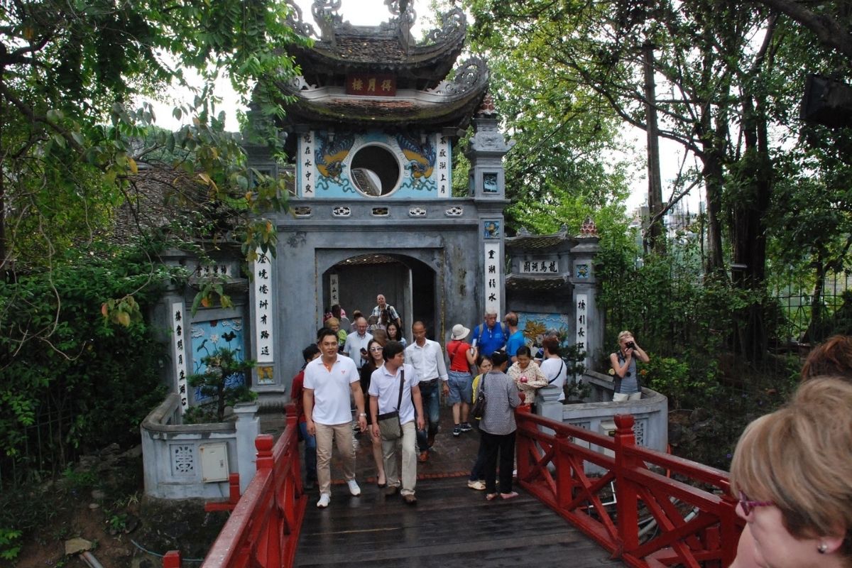 Ngoc Son Temple on Vietnam Budget Tour